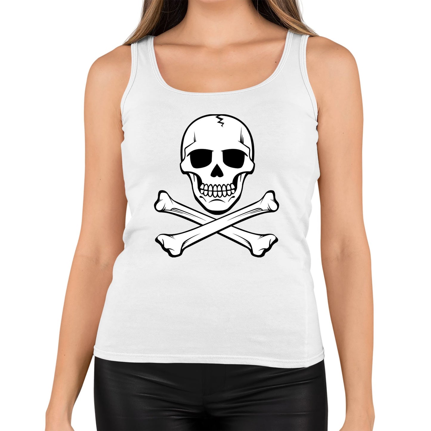 Skull And Crossbones Womens Vest