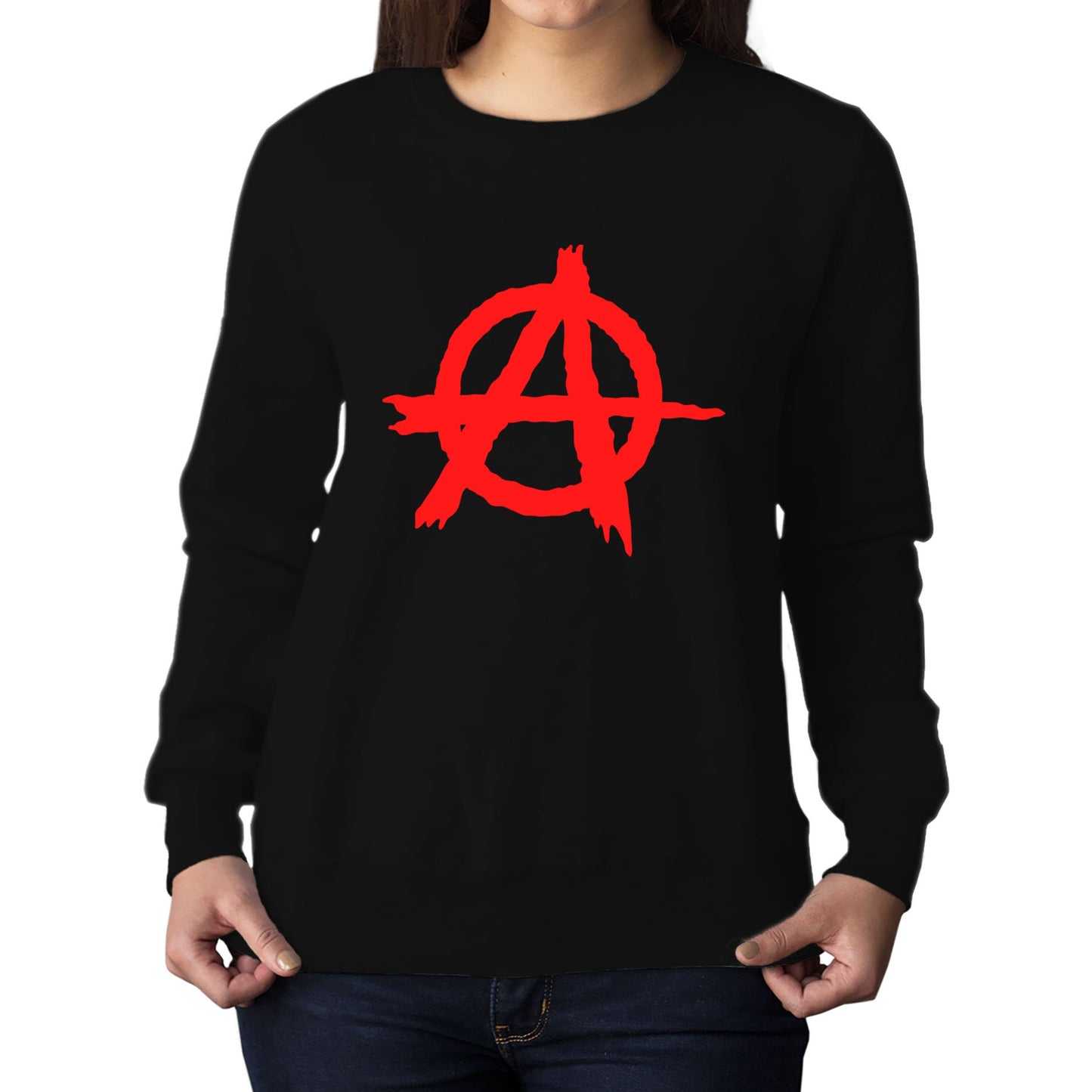 Anarchy Symbol Womens Sweatshirt