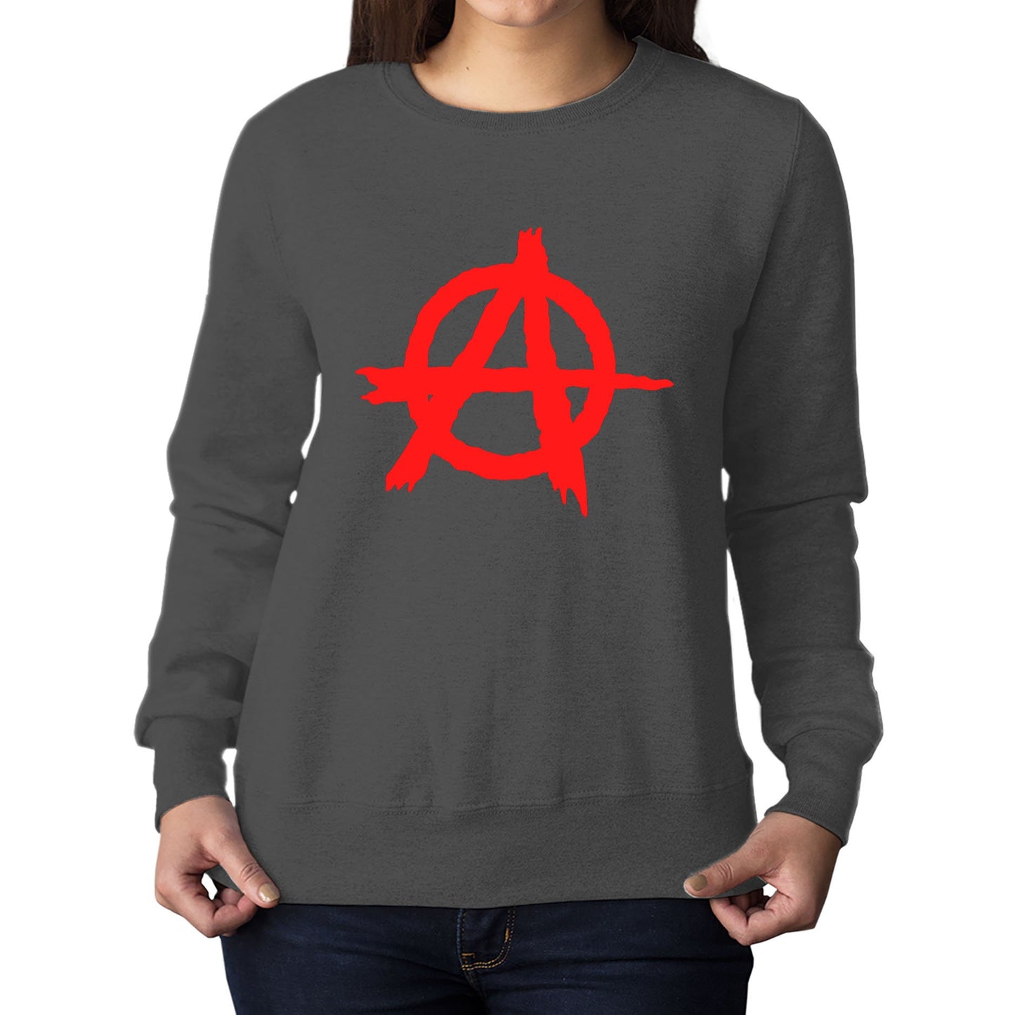 Anarchy Symbol Womens Sweatshirt