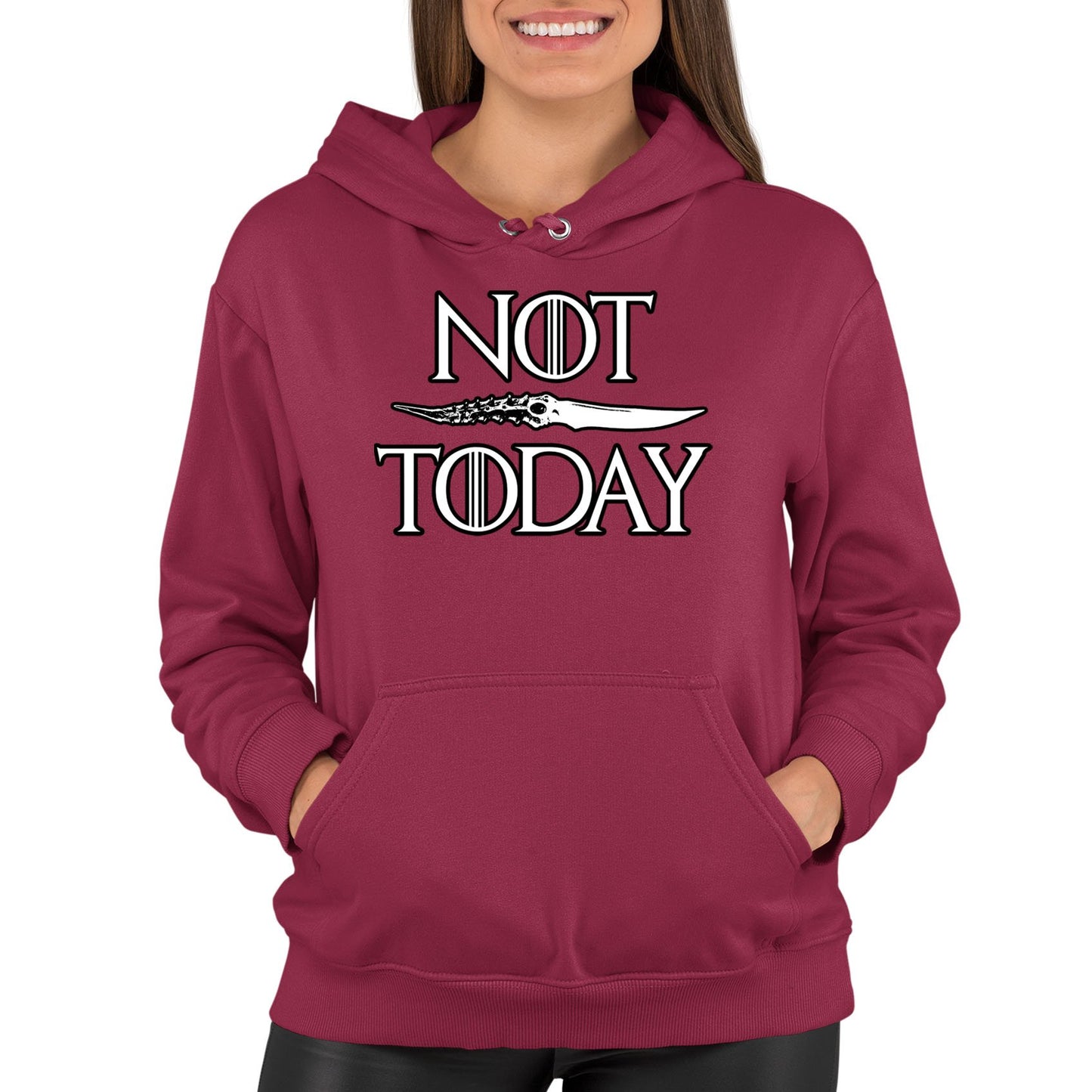 Not Today Arya Stark Womens Pullover Hoodie