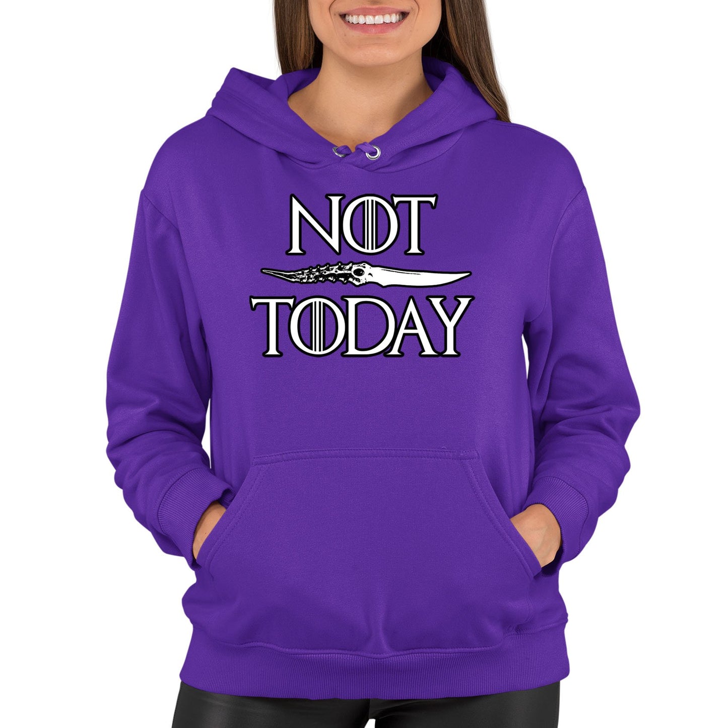 Not Today Arya Stark Womens Pullover Hoodie
