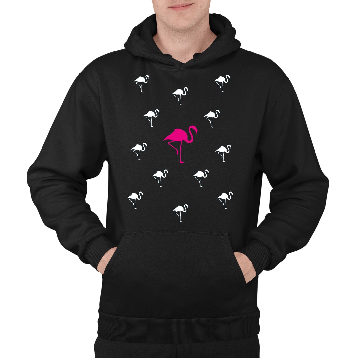 Flamingos Mens Pullover Hoodie