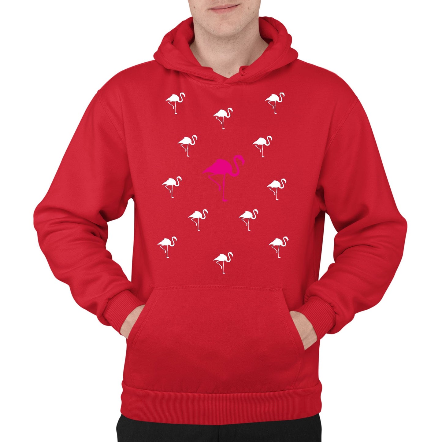 Flamingos Mens Pullover Hoodie