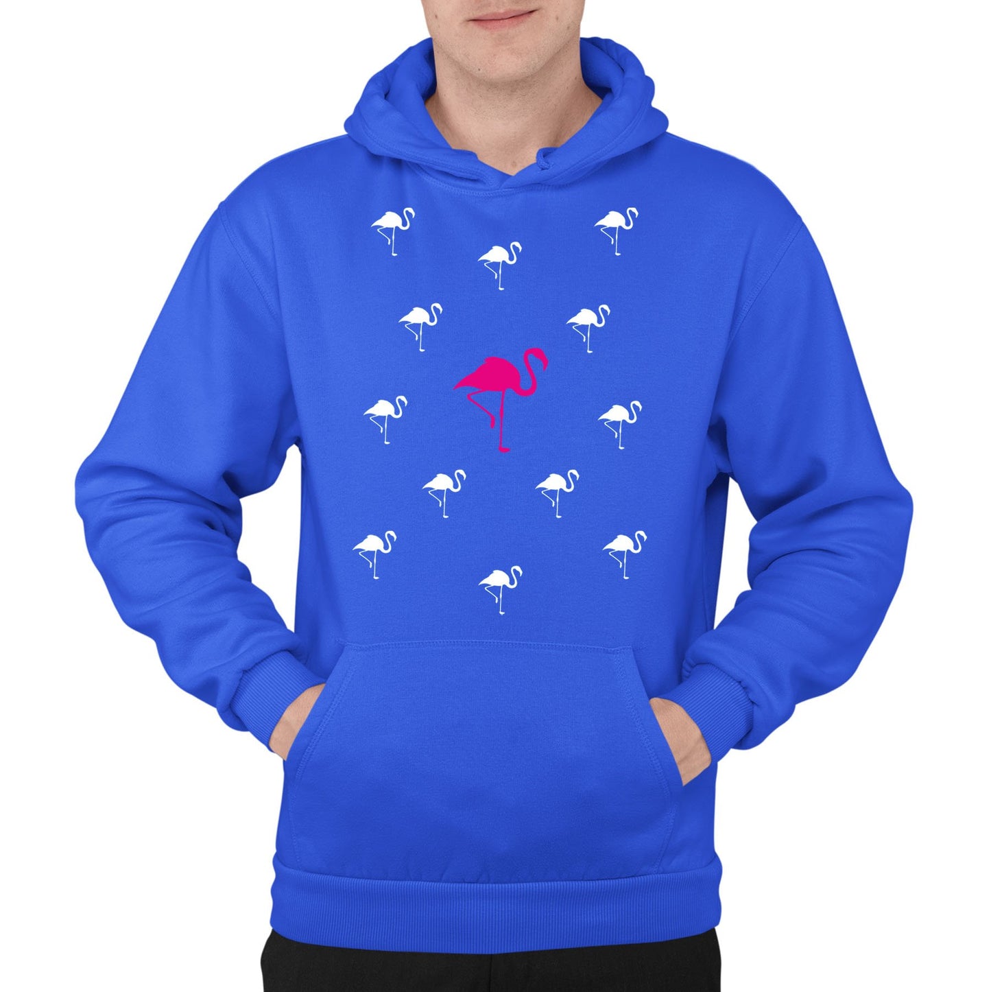 Flamingos Mens Pullover Hoodie