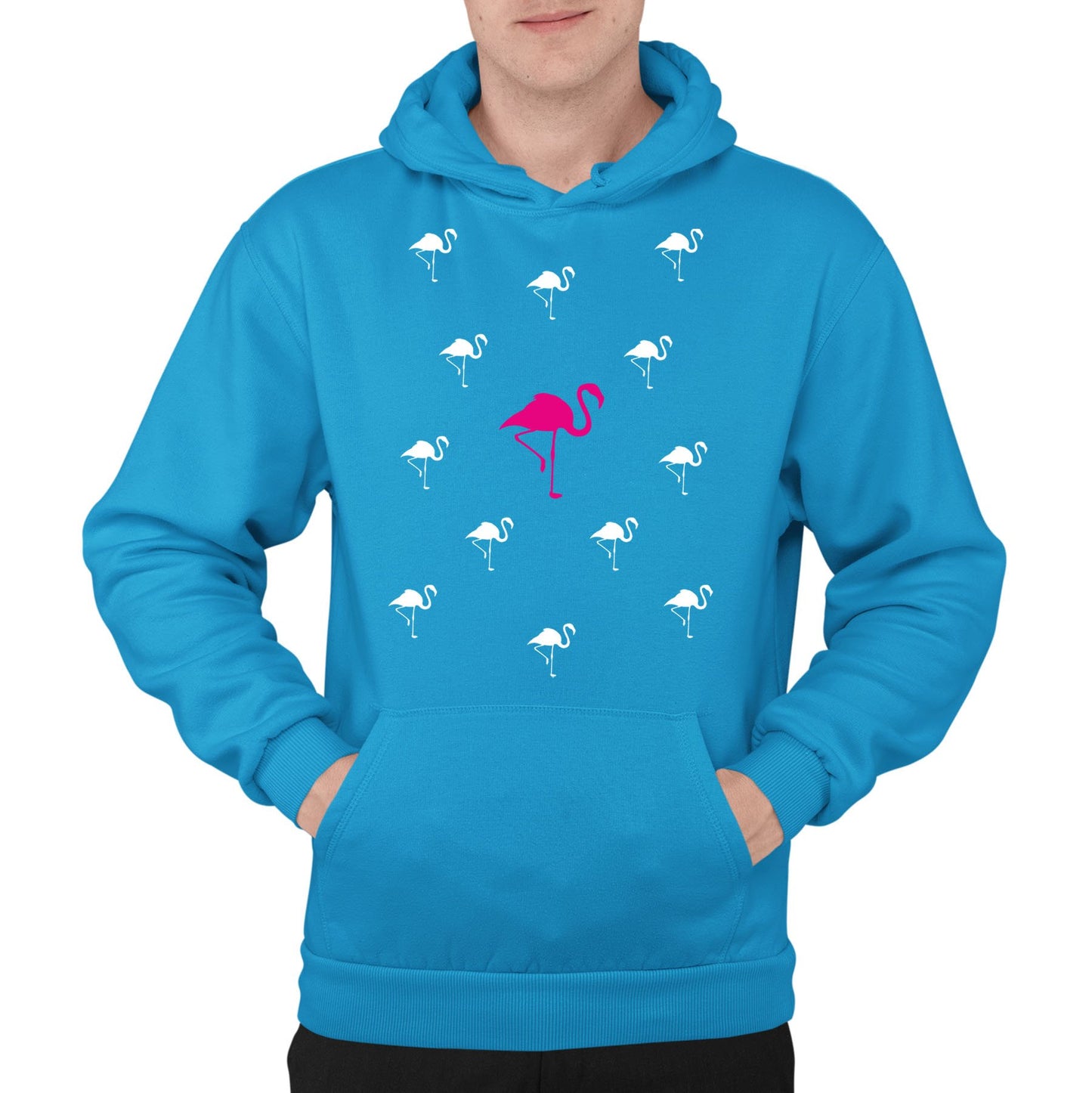 Flamingos Mens Pullover Hoodie