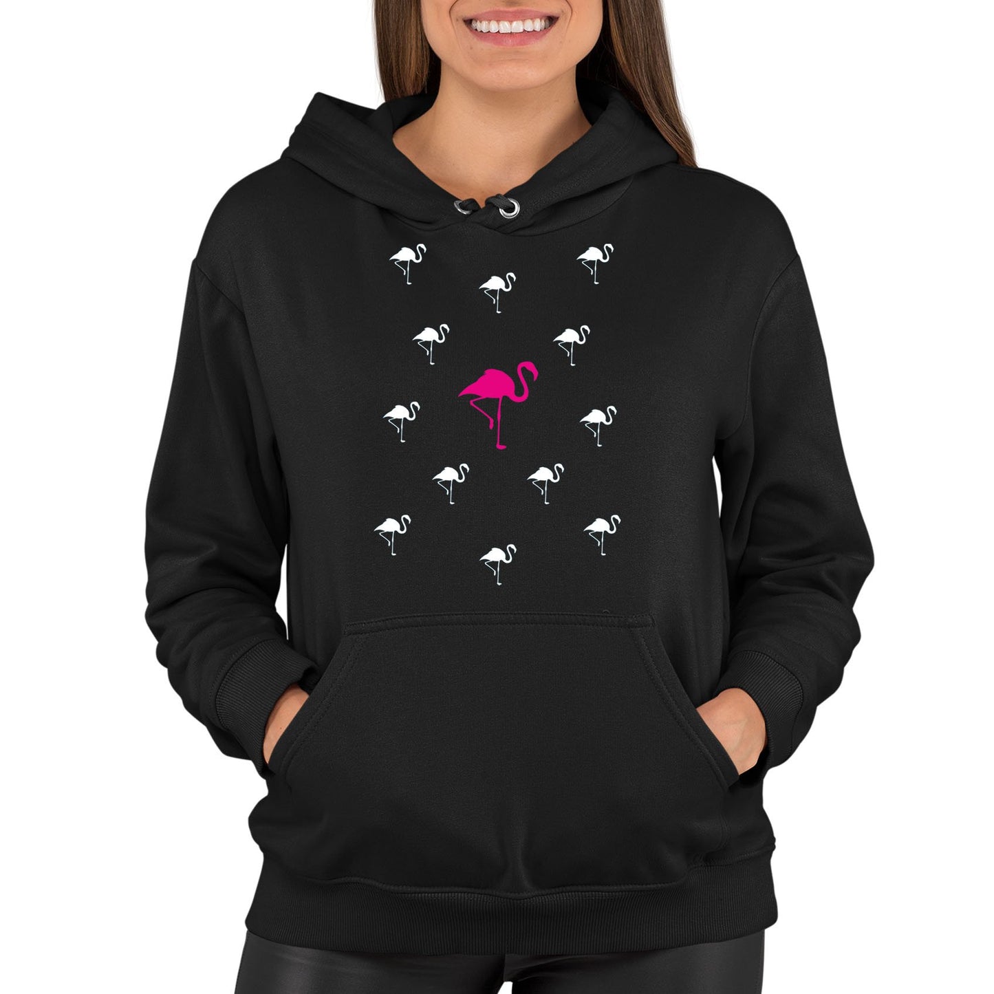 Flamingos Womens Pullover Hoodie