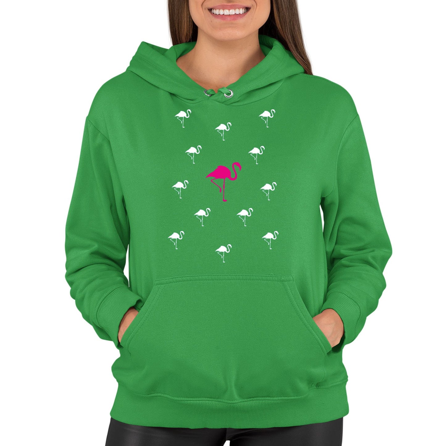 Flamingos Womens Pullover Hoodie