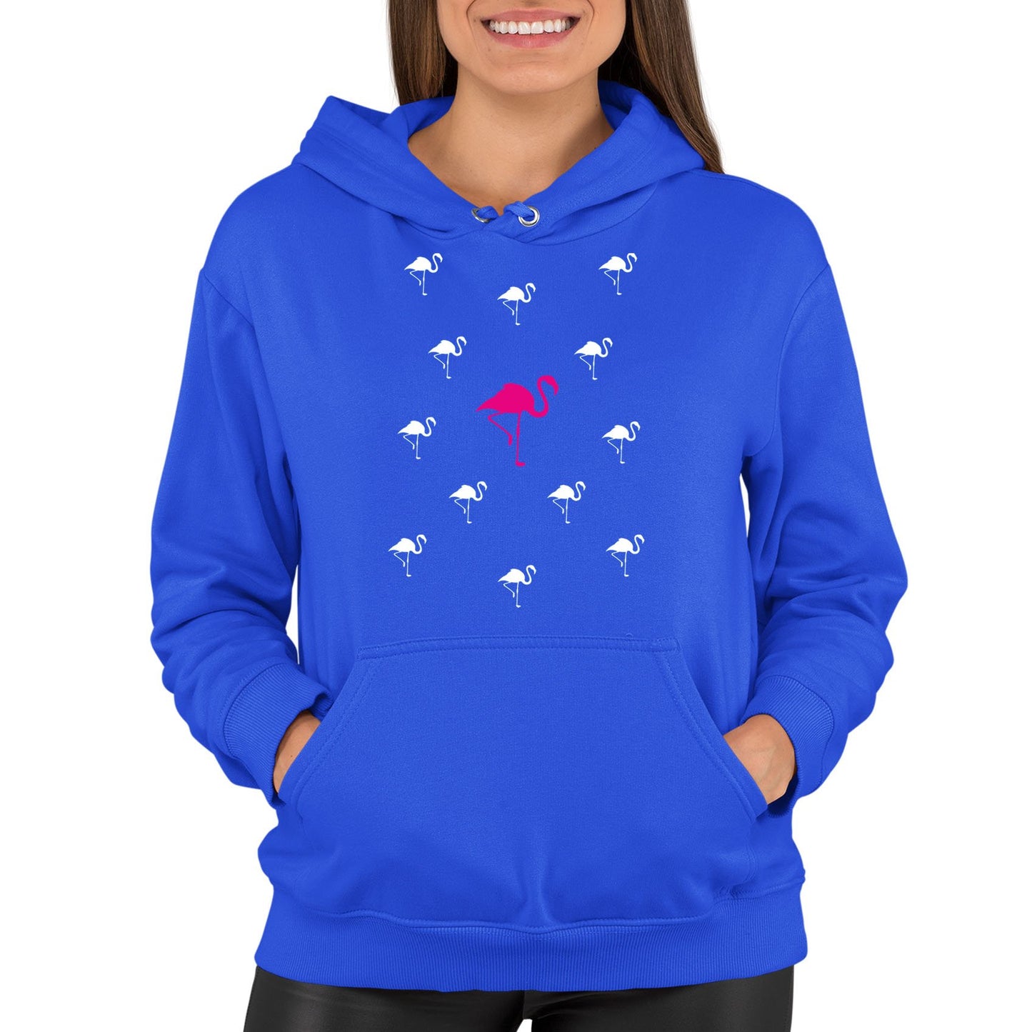 Flamingos Womens Pullover Hoodie