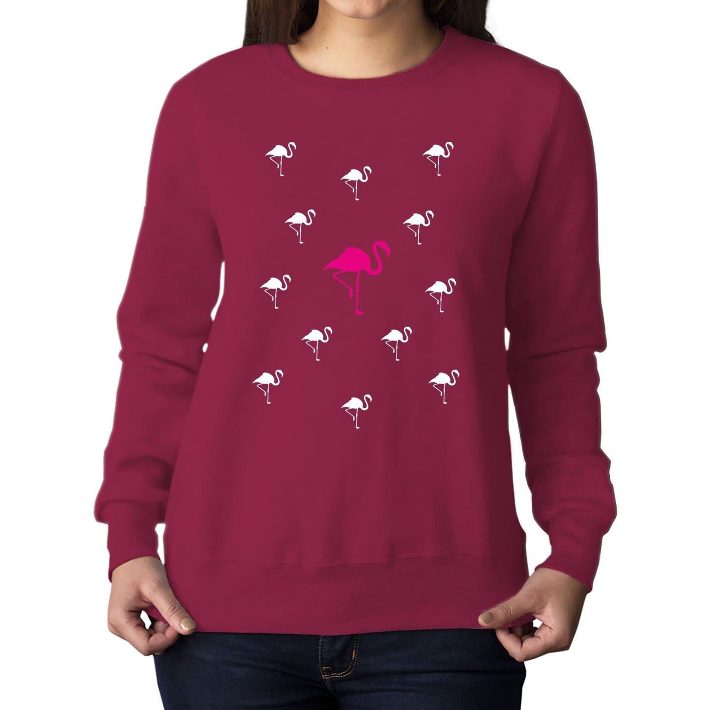 Flamingos Womens Sweatshirt