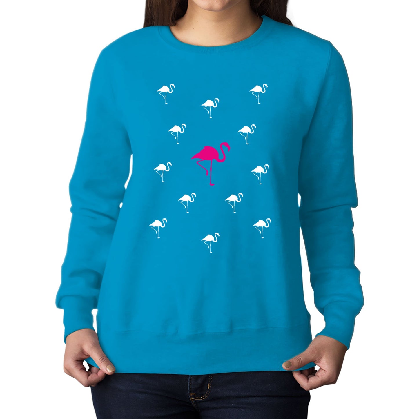 Flamingos Womens Sweatshirt