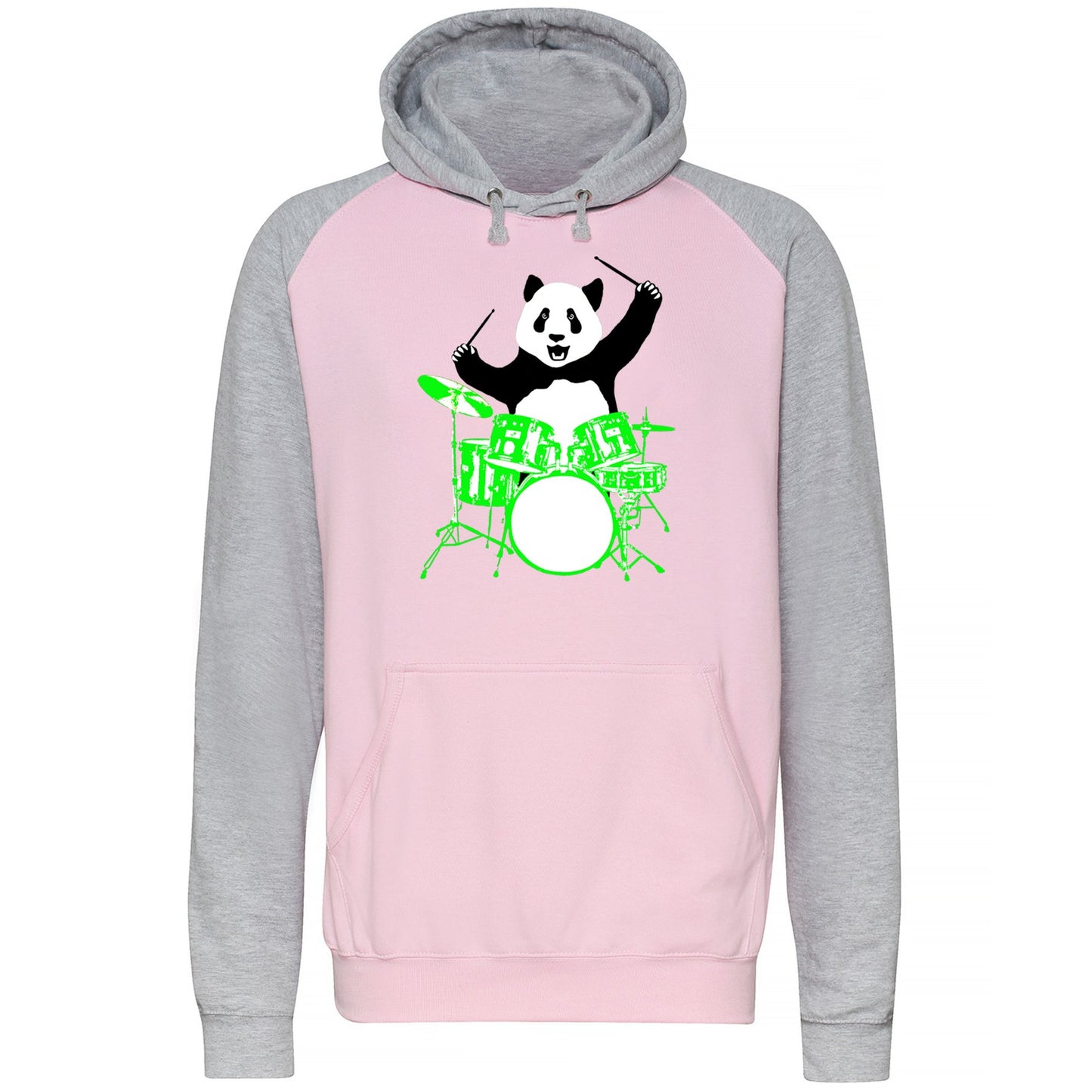 Panda Drummer Baseball Hoodie