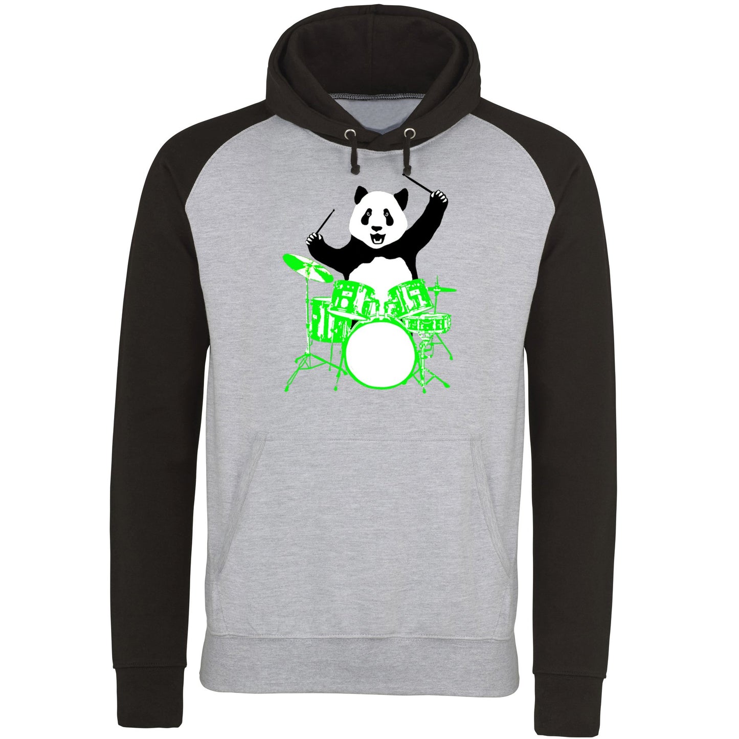 Panda Drummer Baseball Hoodie