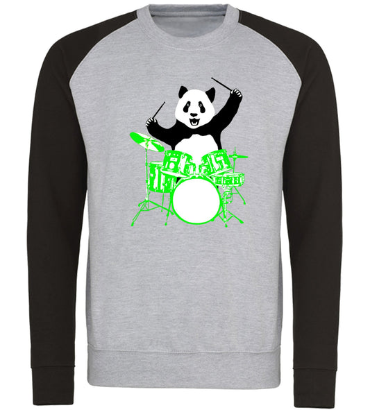 Panda Drummer Baseball Sweatshirt