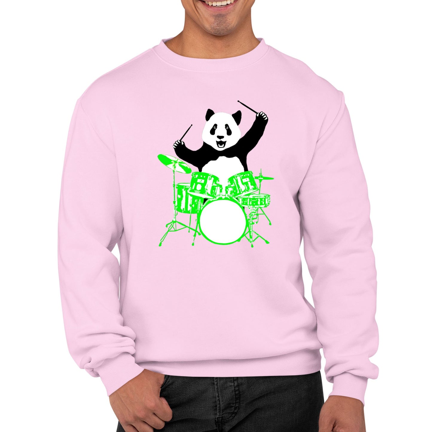 Panda Drummer Mens Sweatshirt