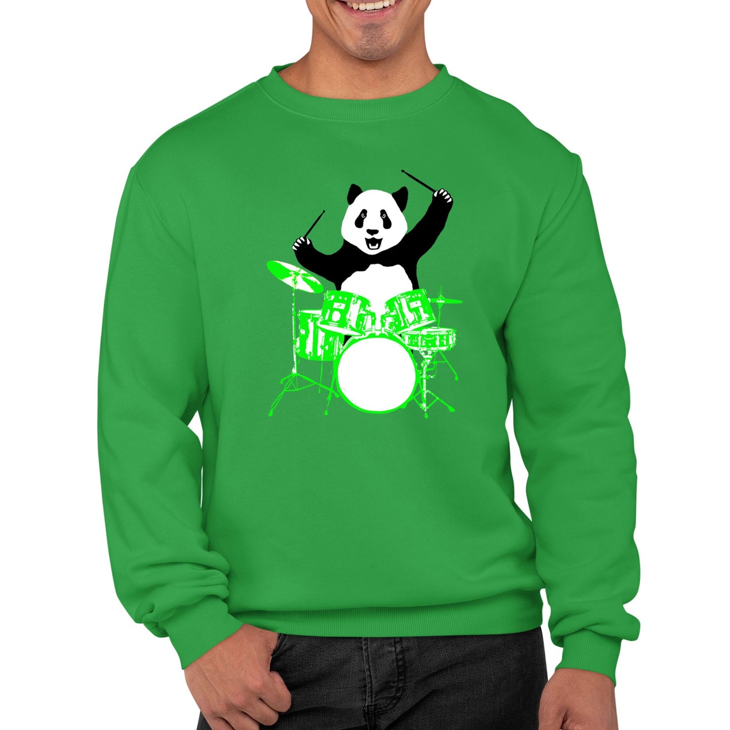 Panda Drummer Mens Sweatshirt