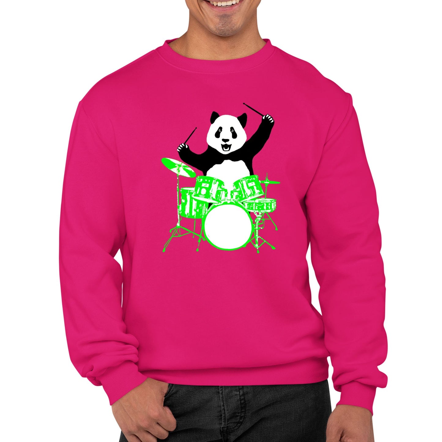 Panda Drummer Mens Sweatshirt