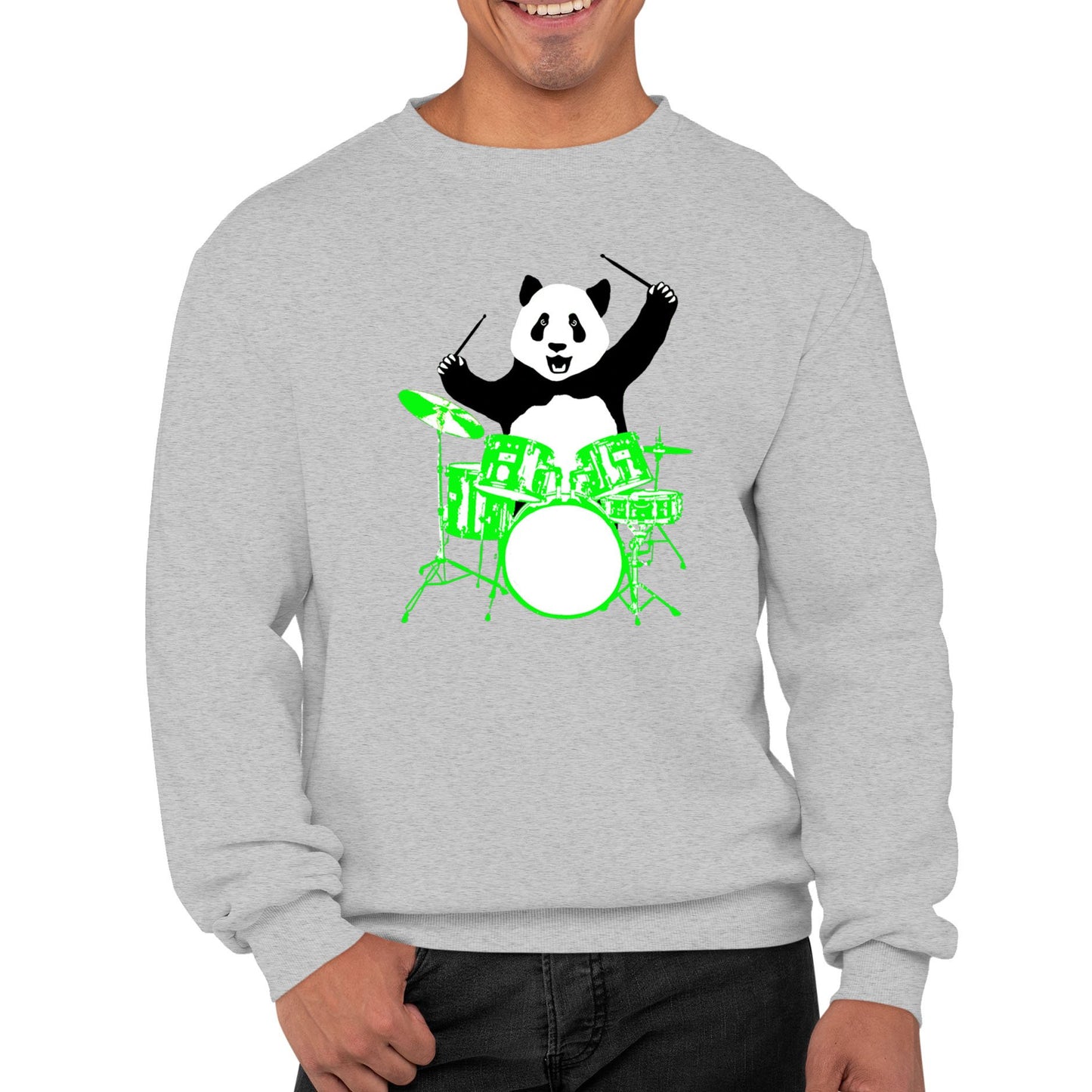 Panda Drummer Mens Sweatshirt