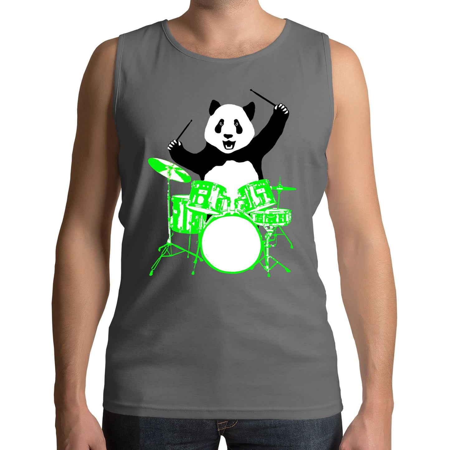 Panda Drummer Mens Vest