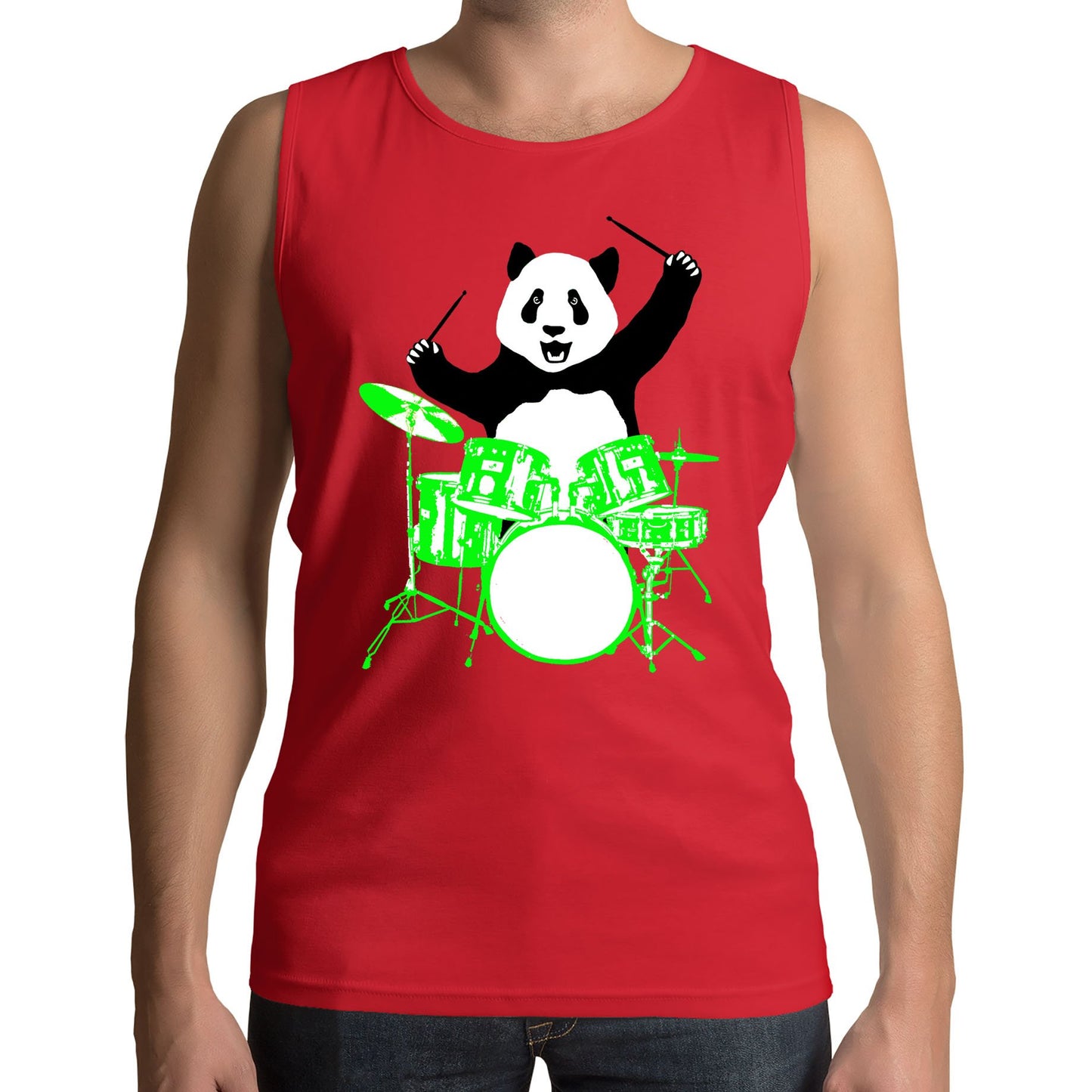 Panda Drummer Mens Vest