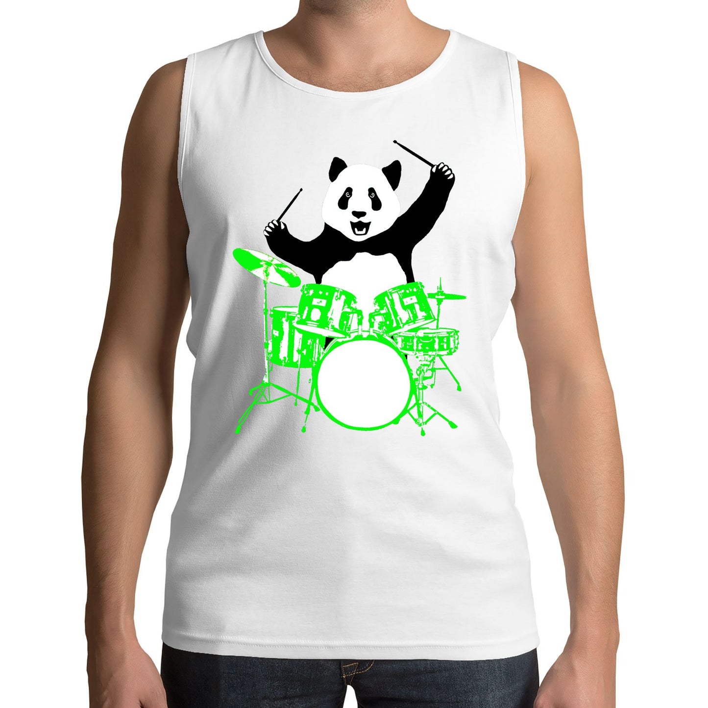 Panda Drummer Mens Vest