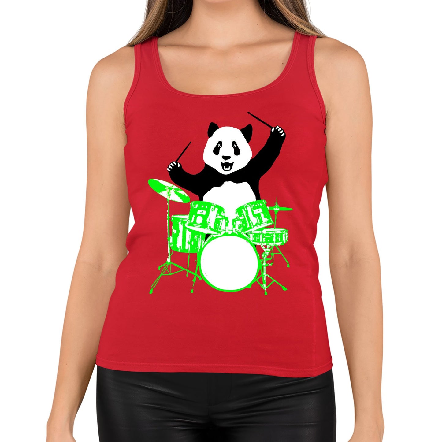 Panda Drummer Womens Vest