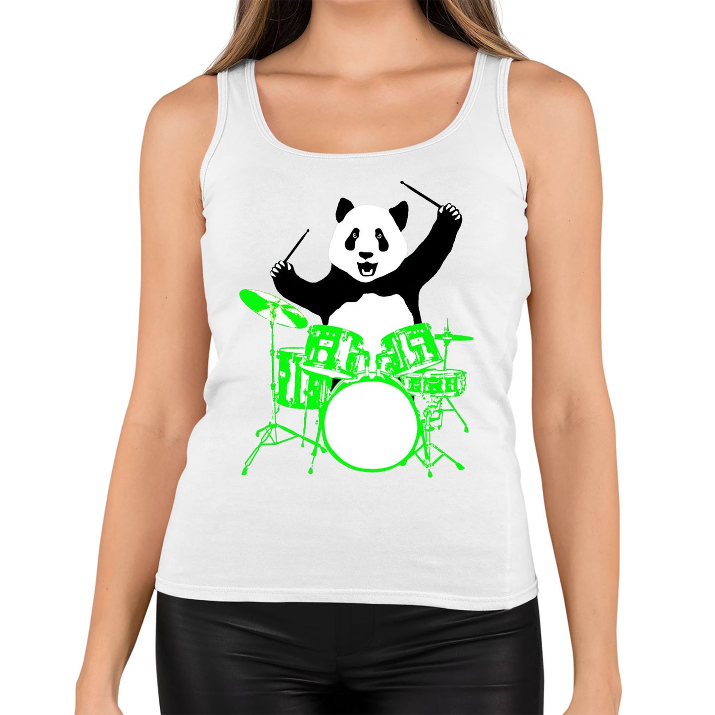 Panda Drummer Womens Vest