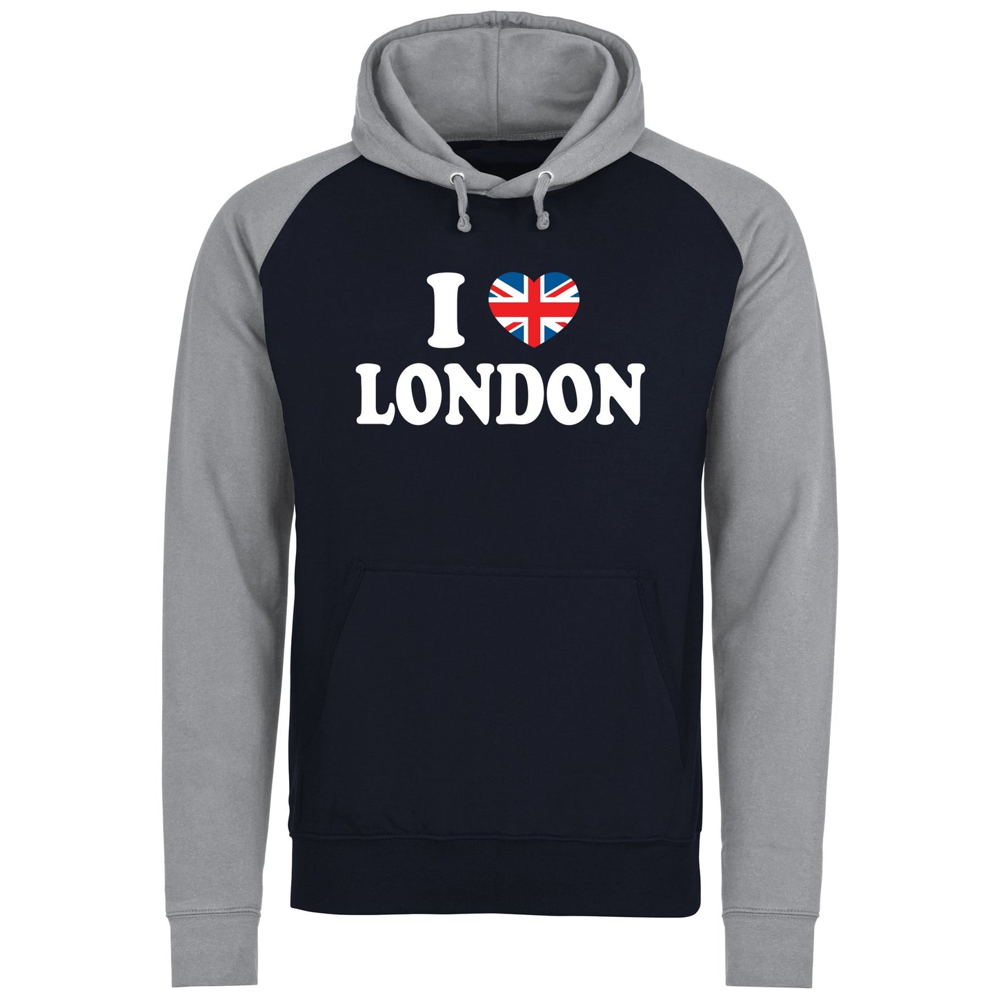 I Love London Union Jack Baseball Hoodie