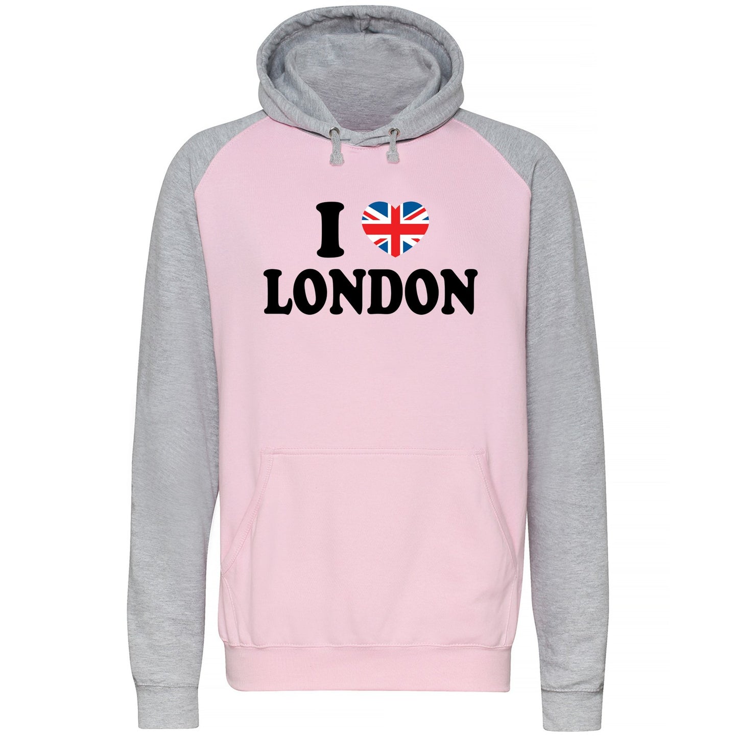 I Love London Union Jack Baseball Hoodie