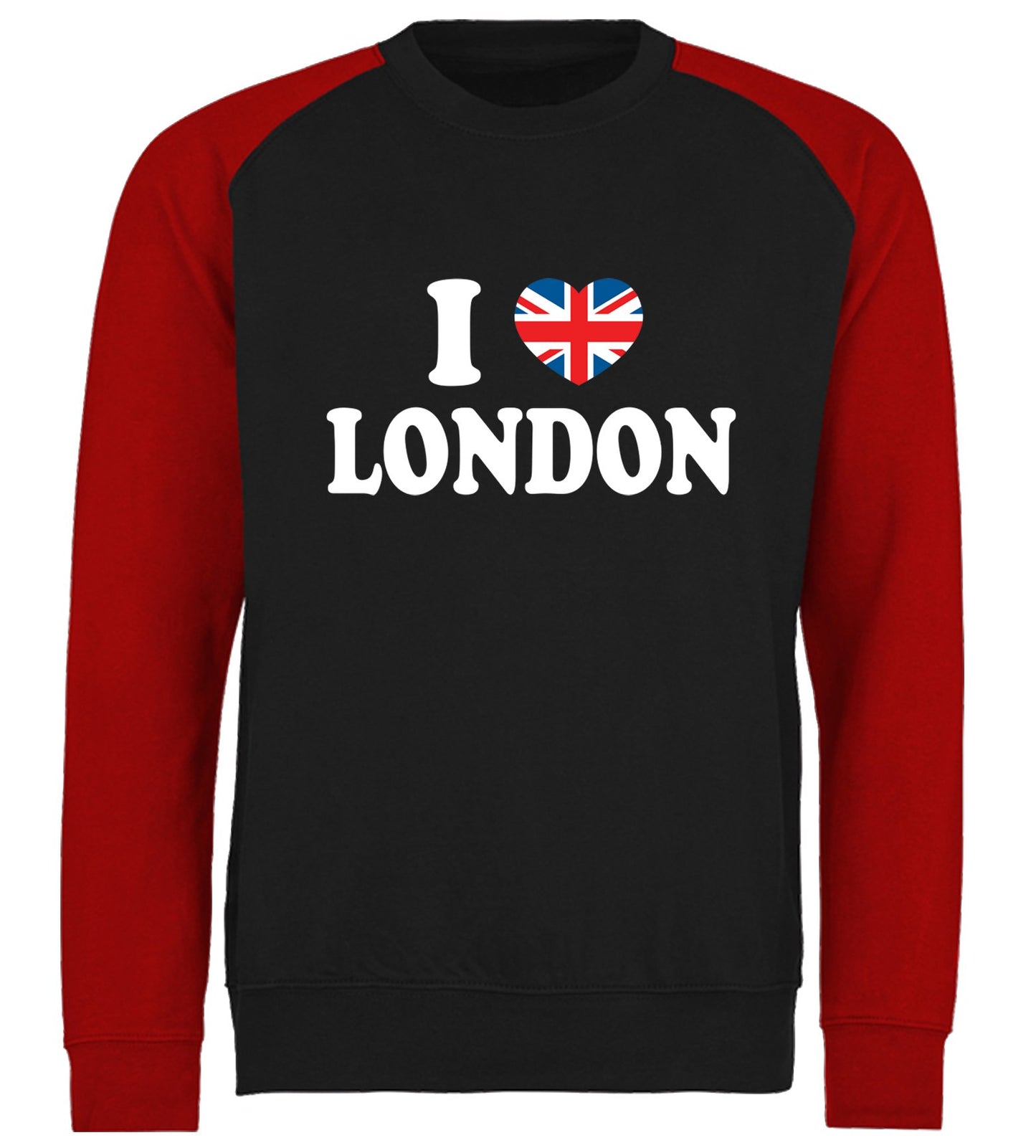 I Love London Union Jack Baseball Sweatshirt