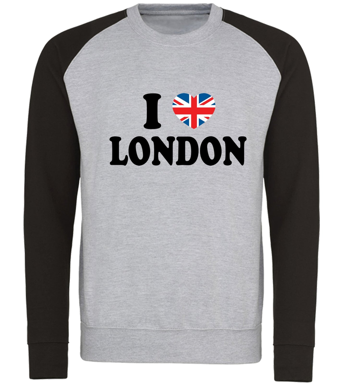 I Love London Union Jack Baseball Sweatshirt