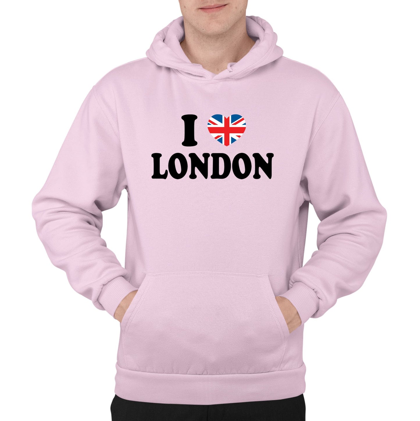 I Love London Union Jack Mens Pullover Hoodie