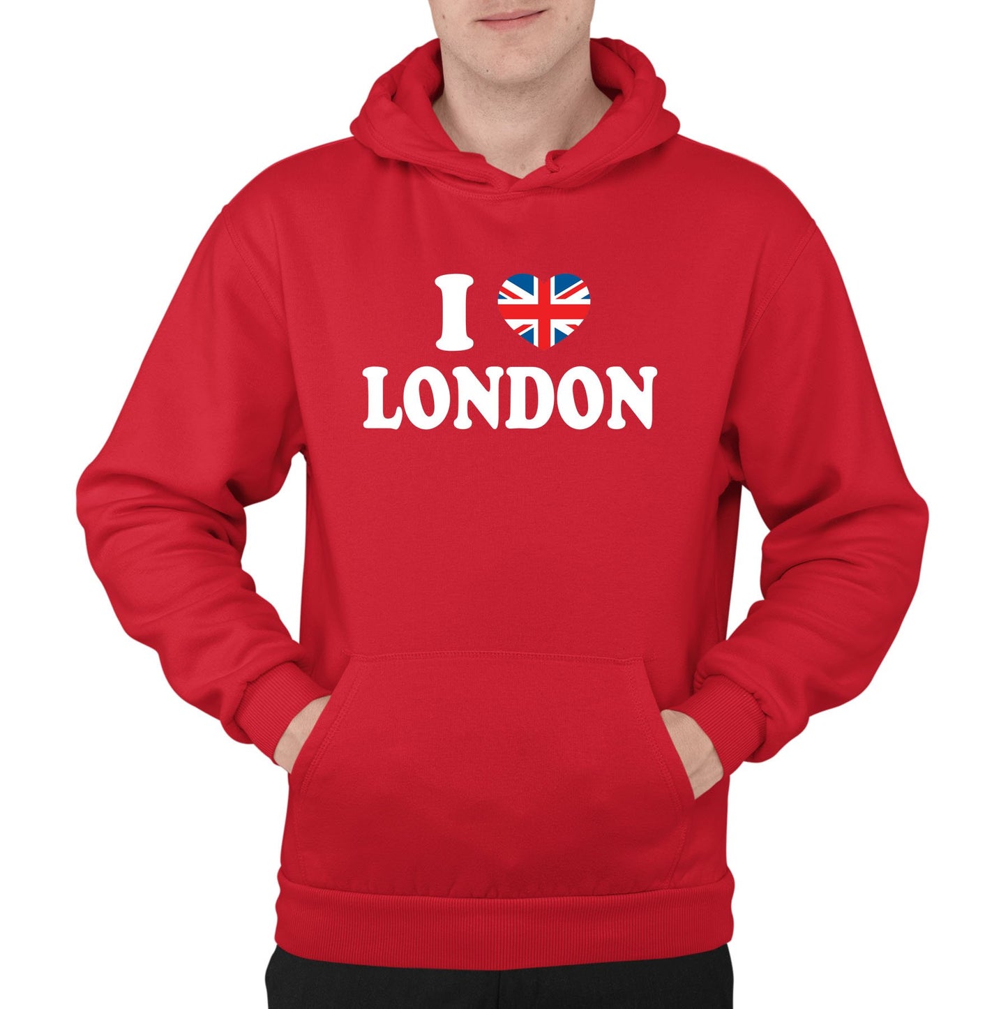 I Love London Union Jack Mens Pullover Hoodie