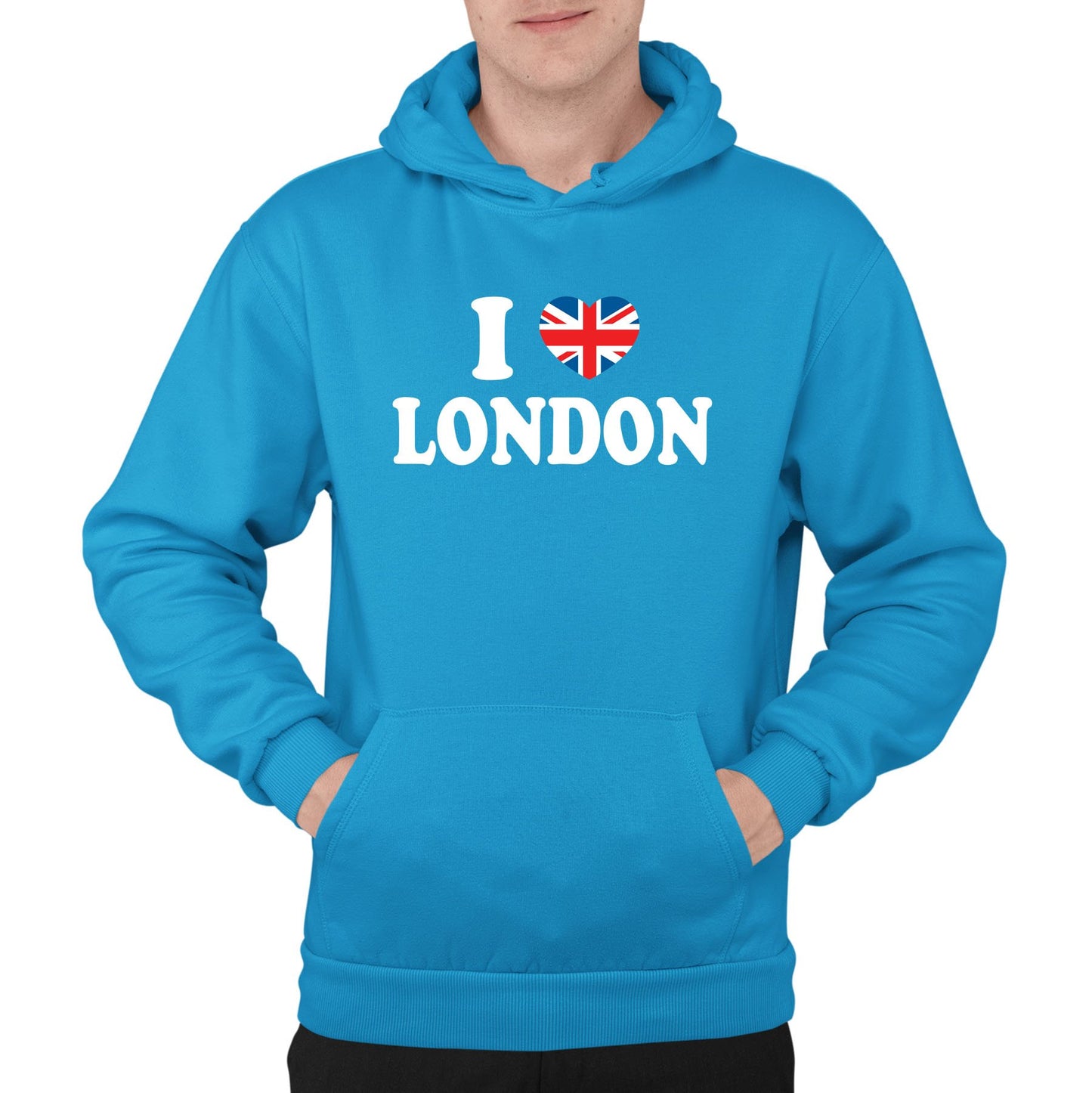 I Love London Union Jack Mens Pullover Hoodie