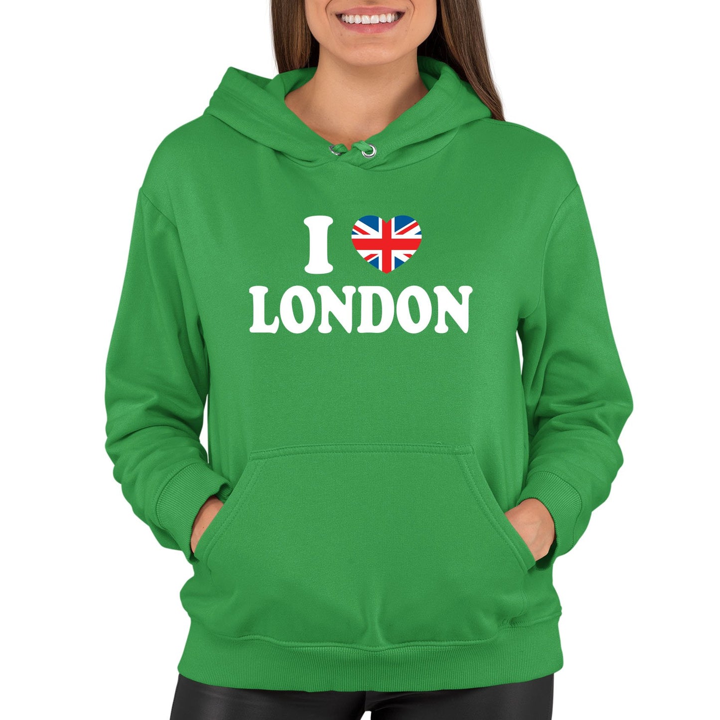 I Love London Union Jack Womens Pullover Hoodie