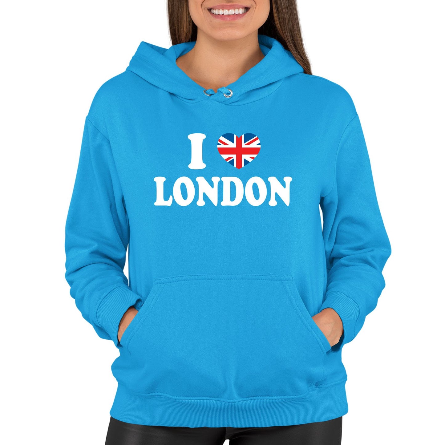 I Love London Union Jack Womens Pullover Hoodie