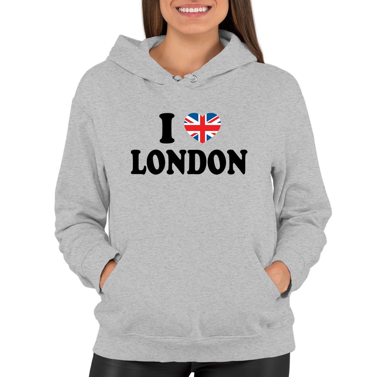 I Love London Union Jack Womens Pullover Hoodie