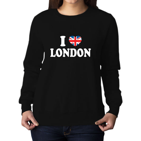 I Love London Union Jack Womens Sweatshirt