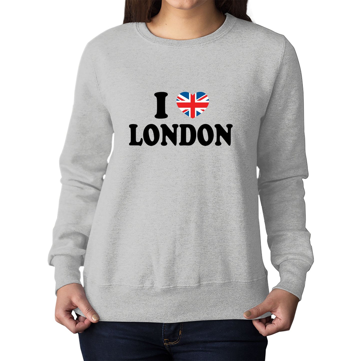 I Love London Union Jack Womens Sweatshirt