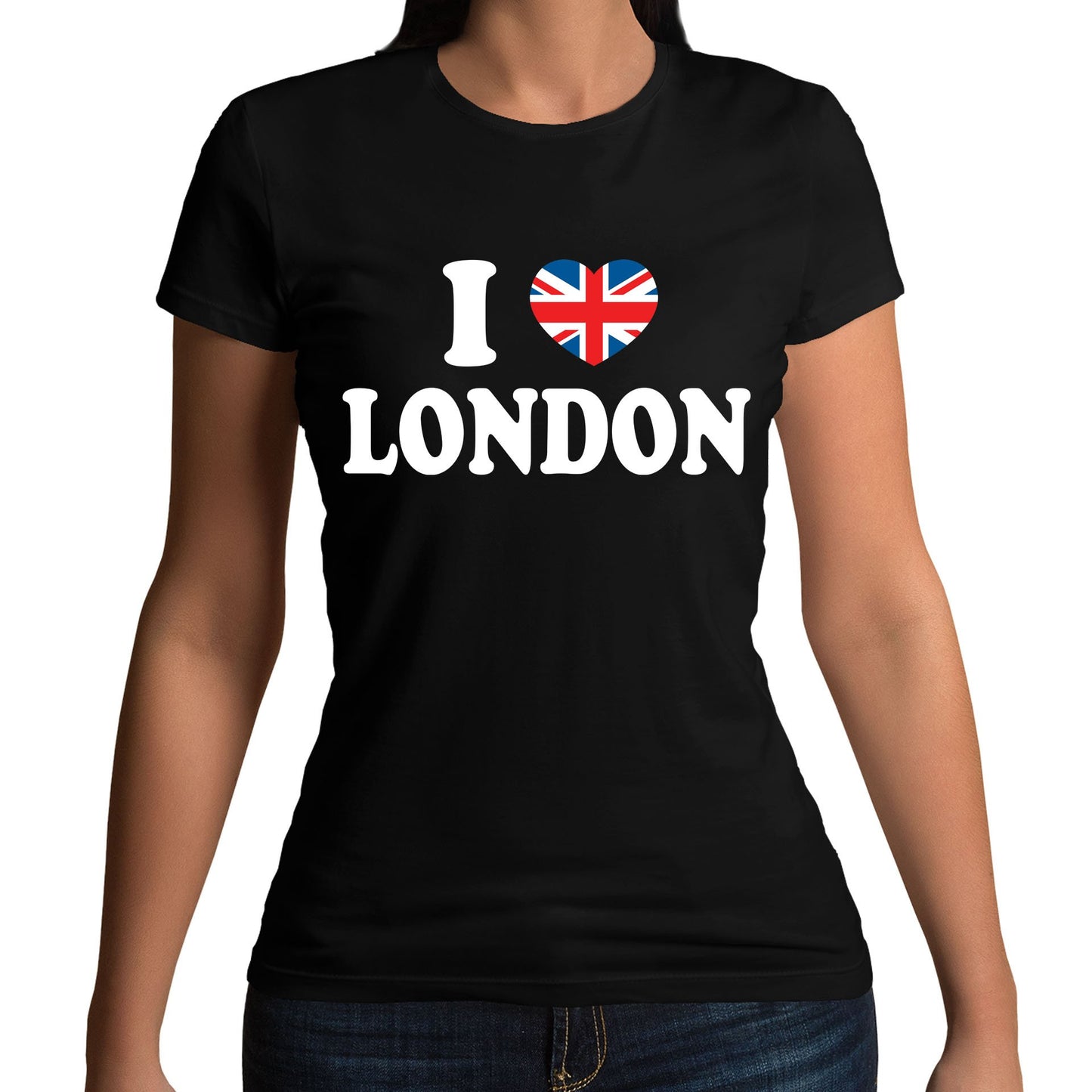 I Love London Union Jack Womens T-shirt