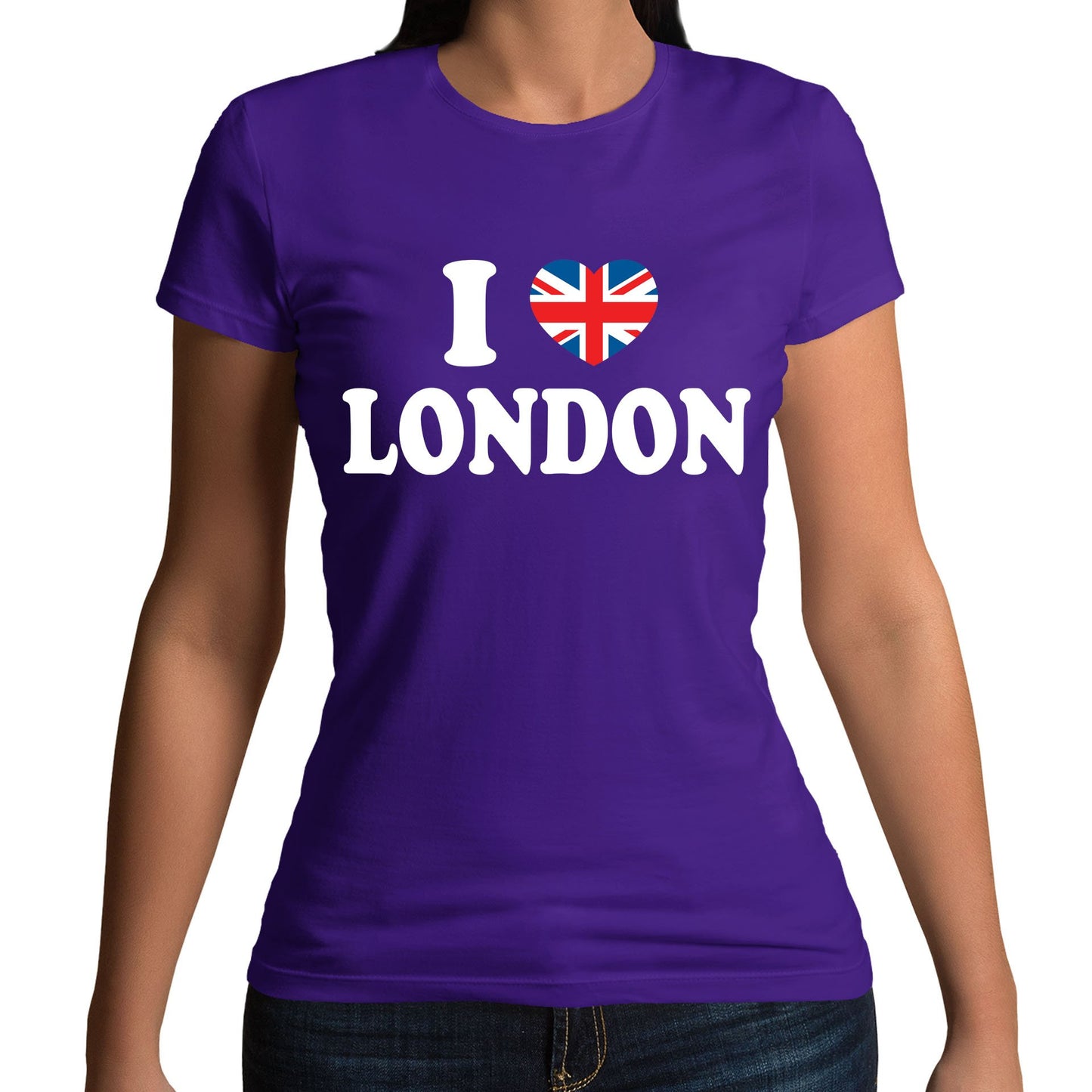 I Love London Union Jack Womens T-shirt