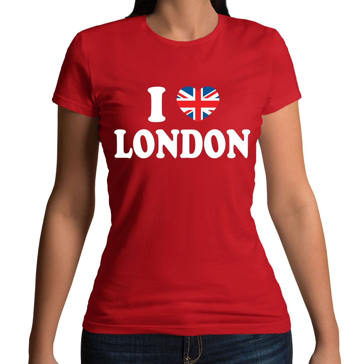 I Love London Union Jack Womens T-shirt