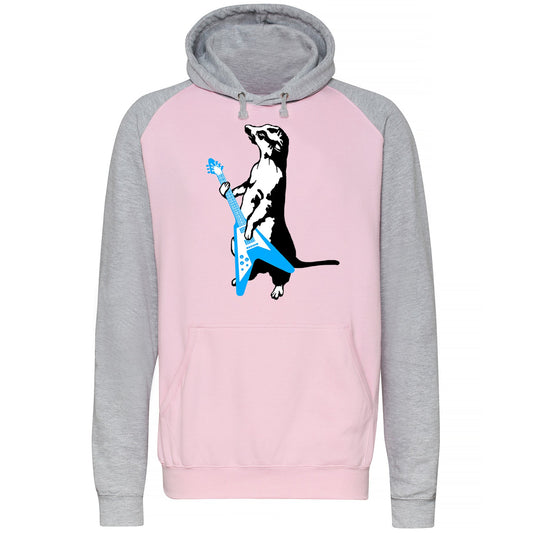 Meerkat Playing Guitar Baseball Hoodie