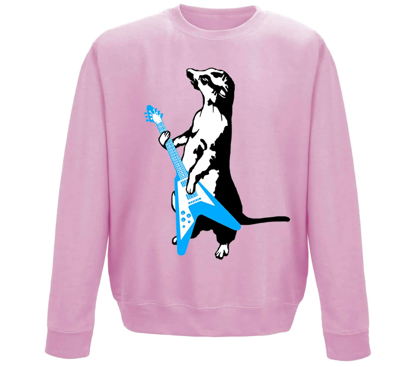 Meerkat Playing Guitar Childrens Sweatshirt