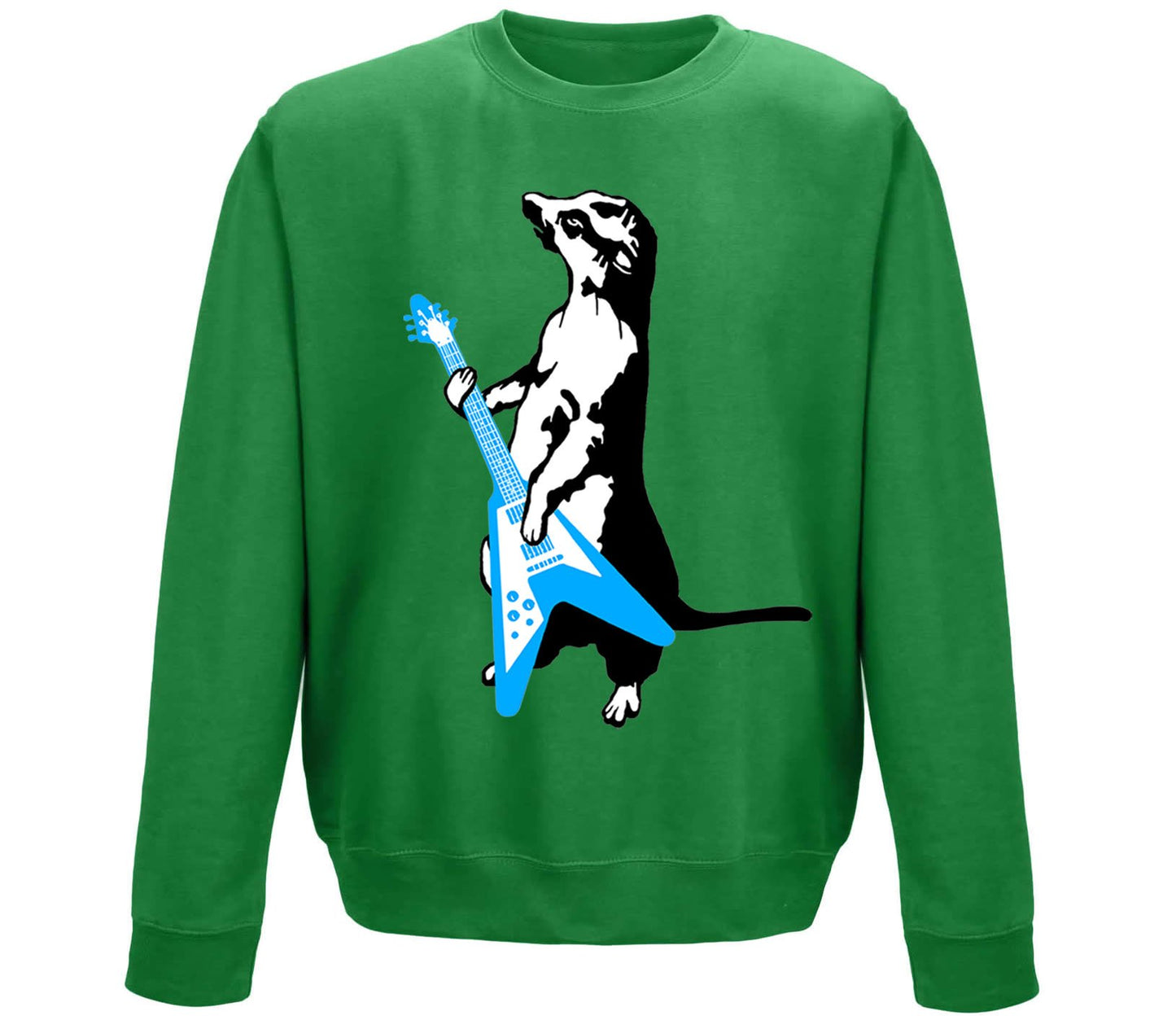 Meerkat Playing Guitar Childrens Sweatshirt