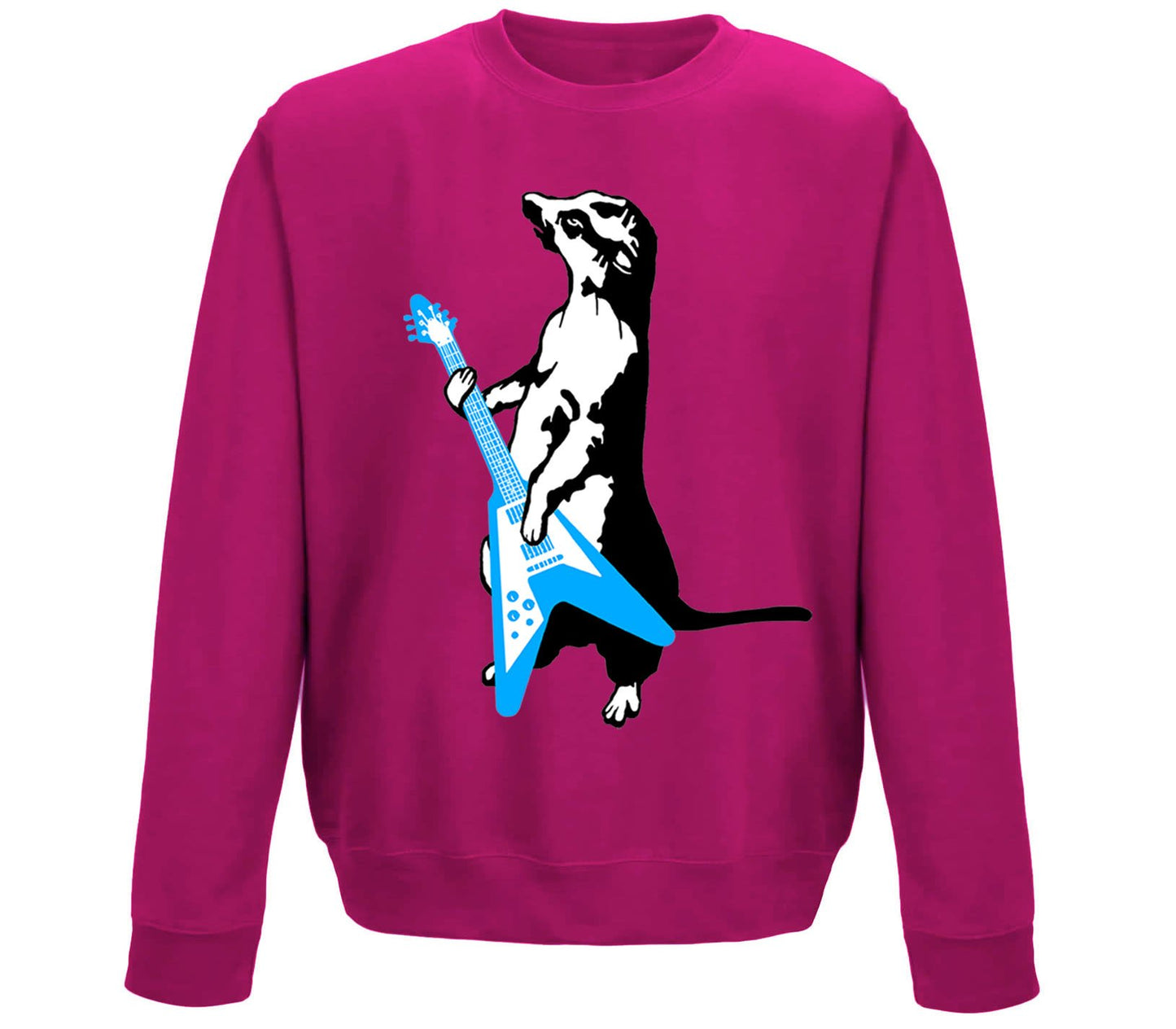 Meerkat Playing Guitar Childrens Sweatshirt