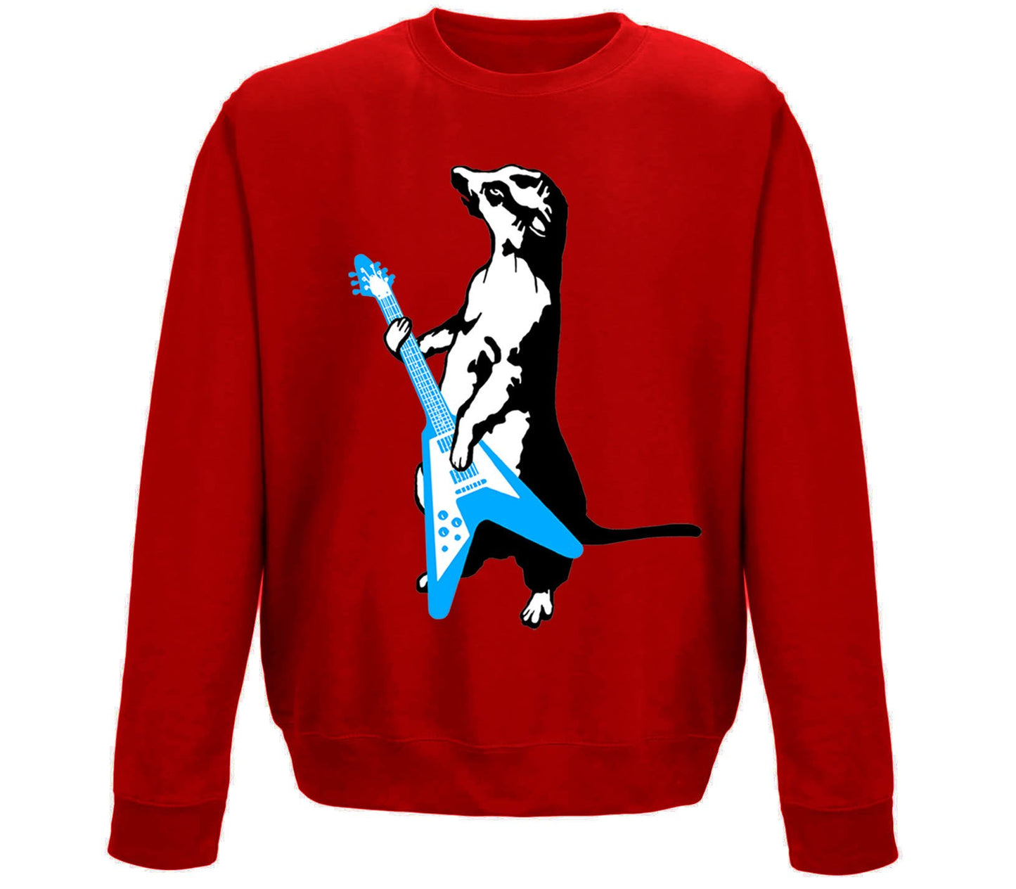 Meerkat Playing Guitar Childrens Sweatshirt