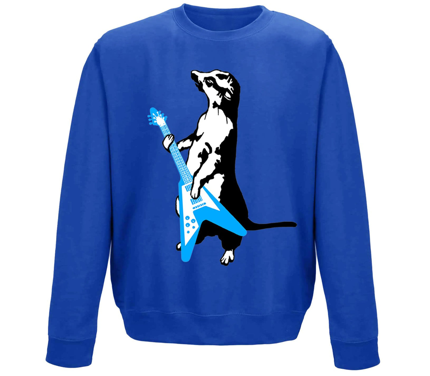 Meerkat Playing Guitar Childrens Sweatshirt