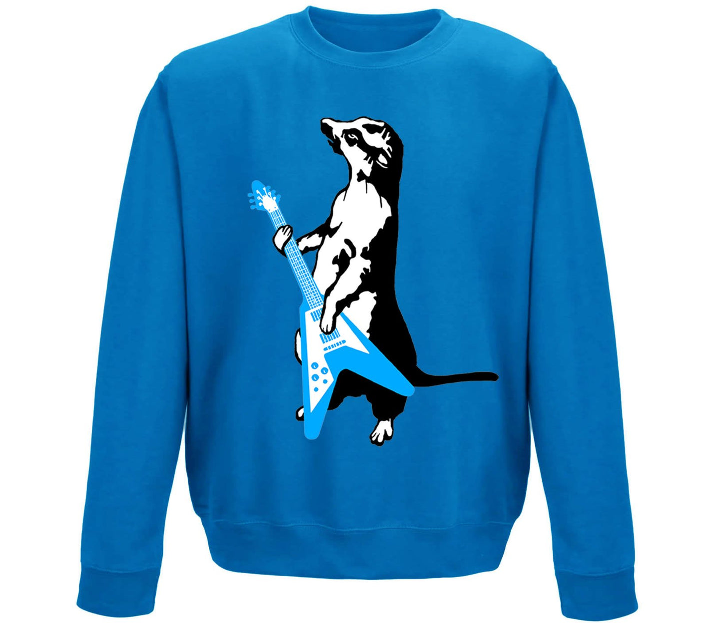 Meerkat Playing Guitar Childrens Sweatshirt