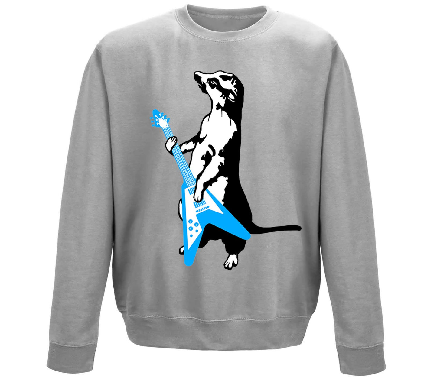 Meerkat Playing Guitar Childrens Sweatshirt