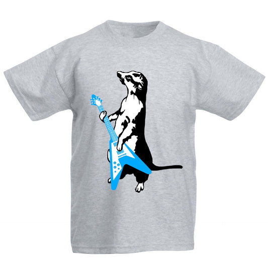 Meerkat Playing Guitar Kids T-shirt